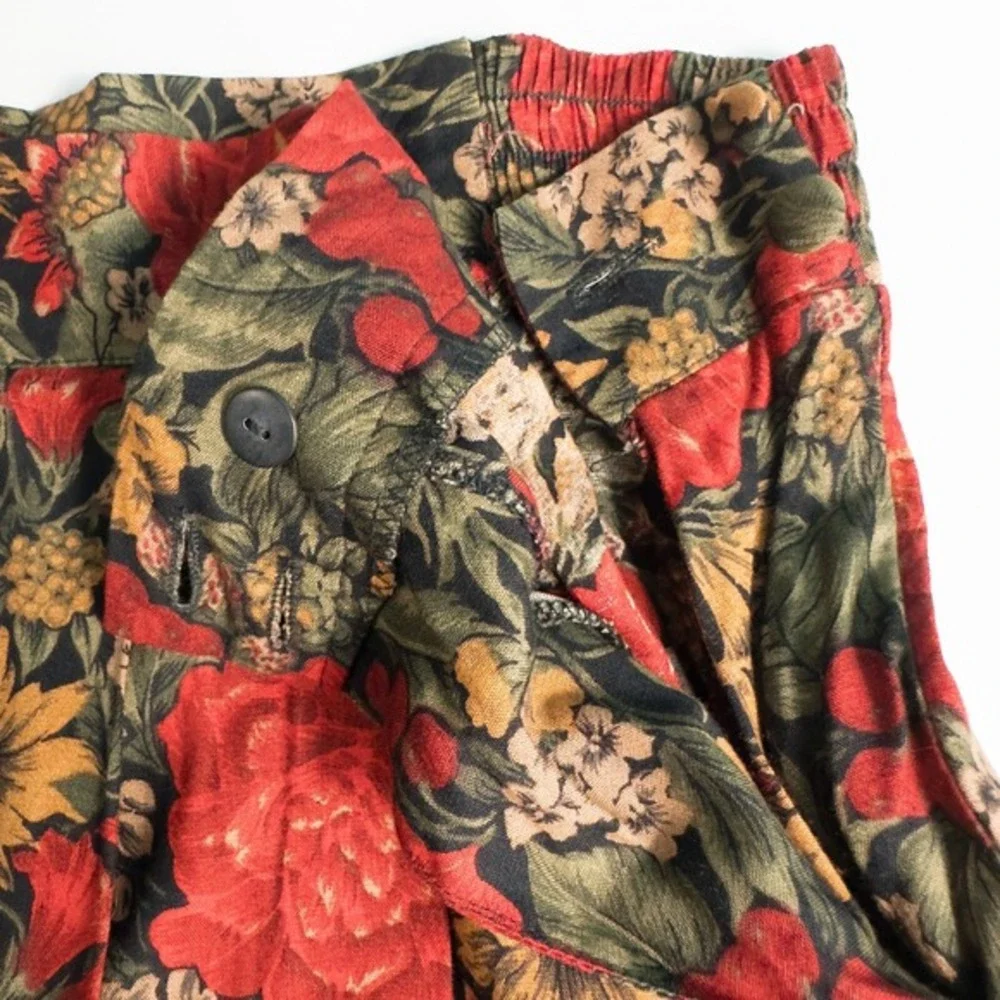 Vintage Worthington Floral Pleated Rayon Midi Skirt Size‎ 14 Garden Cottagecore